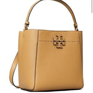 Tory Burch Small McGraw Leather Bucket Bag